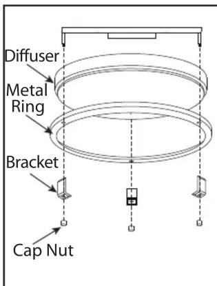 Diffuser Metal Ring Bracket Cap Nut