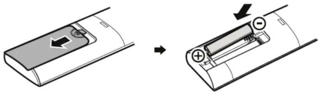 Diagram illustrating the process of battery charging with an arrow indicating the direction of charging.