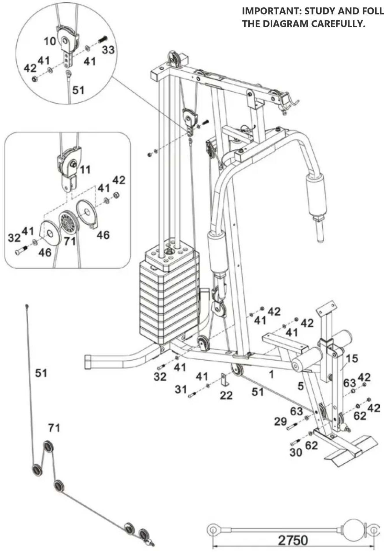 IMPORTANT: STUDY AND FOLLOWING THE DIAGRAM CAREFULLY. 2750