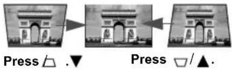 Press △ .▼ Press ▽ / ▲.