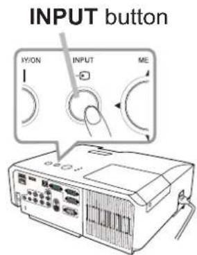 INPUT button IY/ION INPUT ME