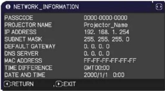 HITACHI CP-X3011NEF - NETWORK menu - 7