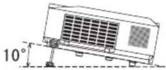 HITACHI CP-X306WF - Aanpassen van de verhoging van de projector - 1