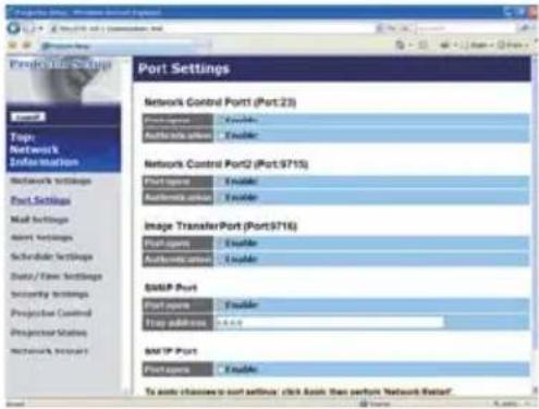 HITACHI CP-X306WF - Port Settings (Poortinstellingen) - 1