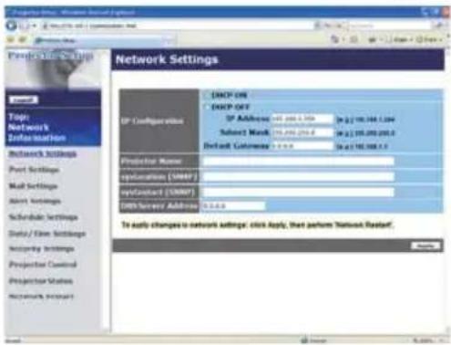 HITACHI CP-X306WF - Network Settings (Netwerkinstellingen) - 1