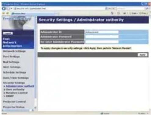 HITACHI CP-X306WF - Security Settings (Beveiligingsinstellingen) - 1