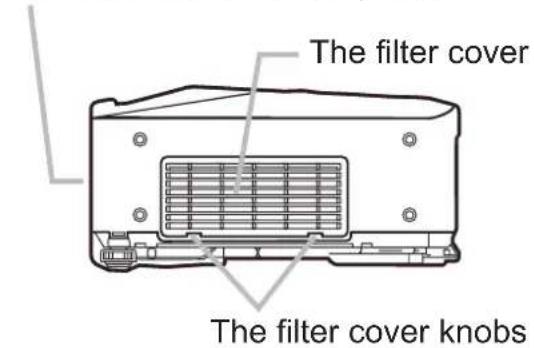 The filter cover The filter cover knobs