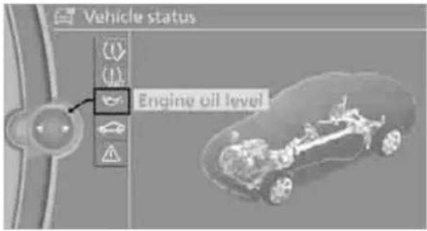 Vehicle status Engine oil level