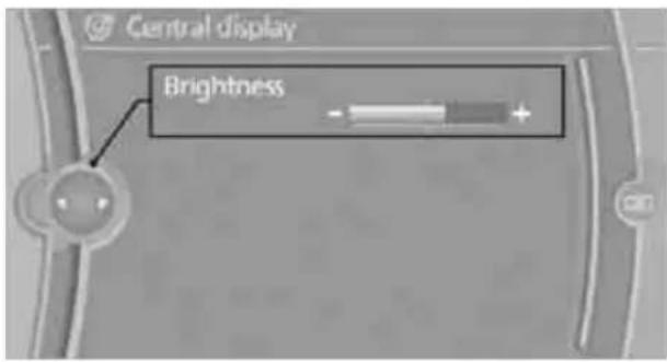 Central display Brightness