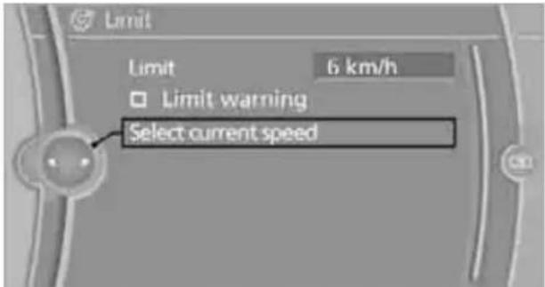 Limit Limit 6 km/h □ Limit warning Select current speed