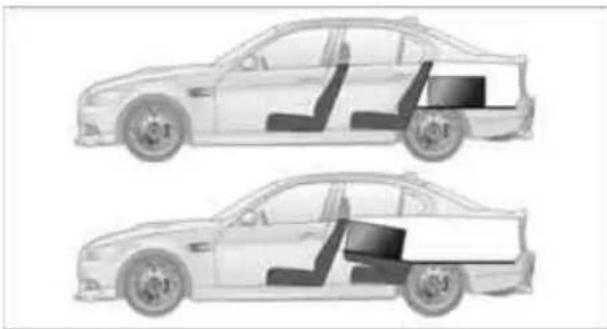 BMW M3 Sedan (2009) - Stowing cargo - 1