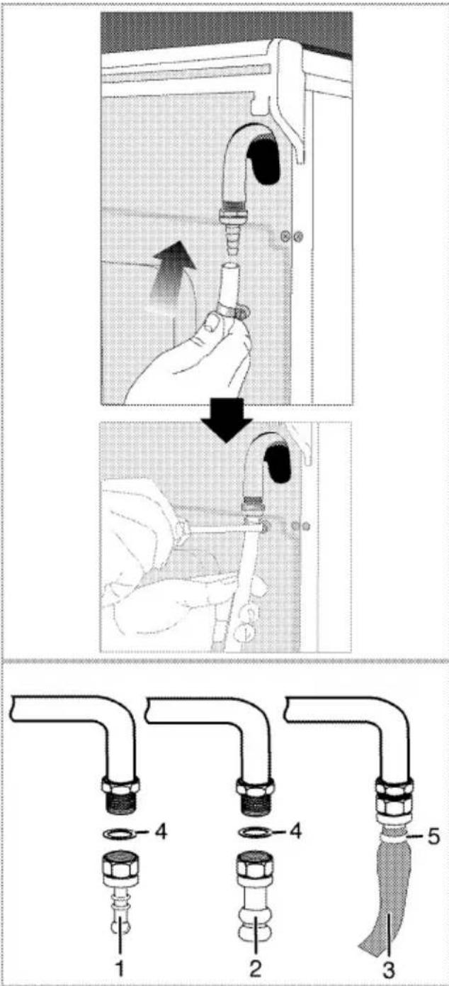 Diagram illustrating a mechanical assembly process with labeled parts and directional arrows indicating movement.