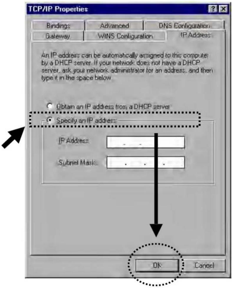Intellinet 524728 - 2-2-1 Windows 95/98/Me IP address setup - 2
