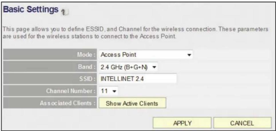 Intellinet 524988 - Basic Wireless Settings - 1