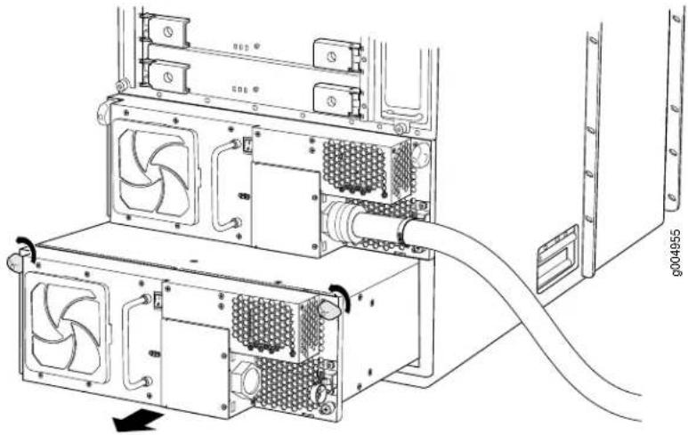Juniper T640 - Removing a T640 Three-Phase Delta AC Power Supply - 6