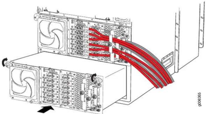 Juniper T640 - Installing a T640 Six-Input DC Power Supply - 1