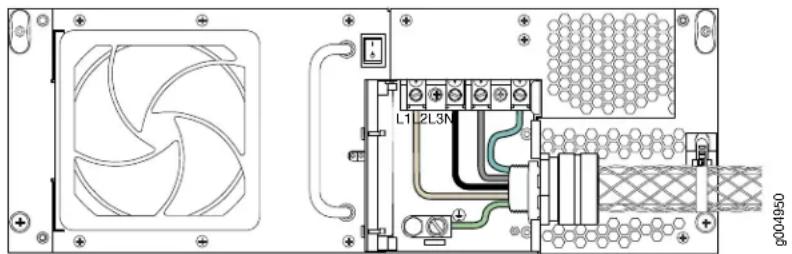 Juniper T640 - Removing a T640 Three-Phase Wye AC Power Supply - 4