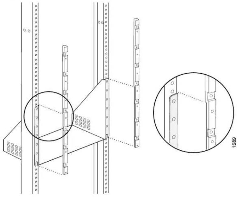 Technical diagram showing structural components with dimension annotations and magnified detail view labeled 1589