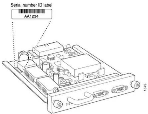 Serial number ID label AA1234 1575
