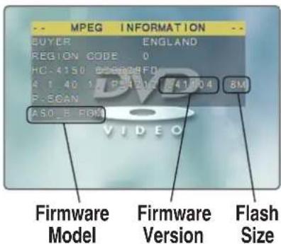 -- MPEG INFORMATION -- BUYER ENGLAND REGION CODE 0 HC:4150 628028FD 4 1 40 1 PS4210 41504 BM P-SCAN (ASO_B FBM) Firmware Model Firmware Version Flash Size