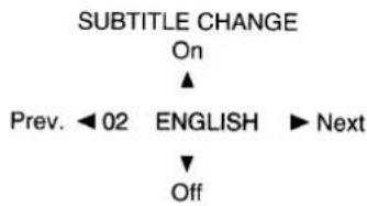 SANYO AVD 8501 - Selecting subtitle language [DVD] - 1