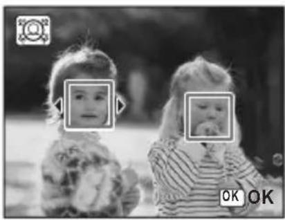 RICOH RZ18 - Use the four-way controller (▲▼◀▶) to select a face to be processed. - 1
