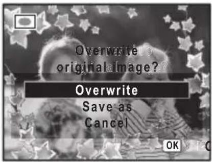 Overwrite original Image? Overwrite Save as Cancel OK