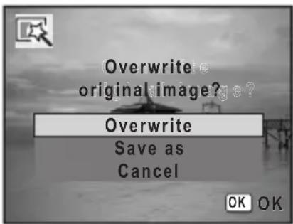 Overwrite originalimage? Overwrite Save as Cancel OK OK