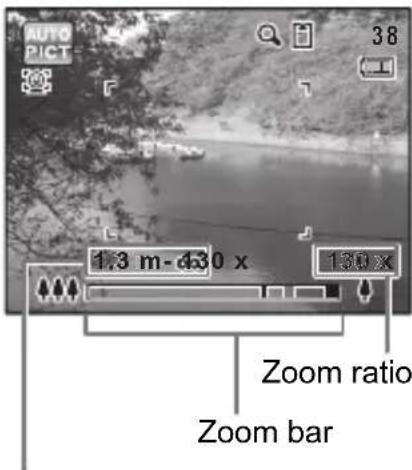 AUTO PICT 38 1.3 m - 430 x 150 x Zoom ratio Zoom bar
