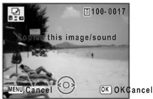 100-0017 Copies this image/sound MENU Cancel OK OKCancel