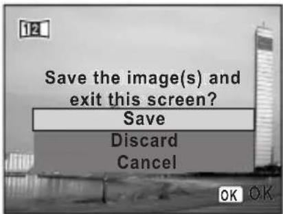 12 Save the image(s) and exit this screen? Save Discard Cancel OK OK