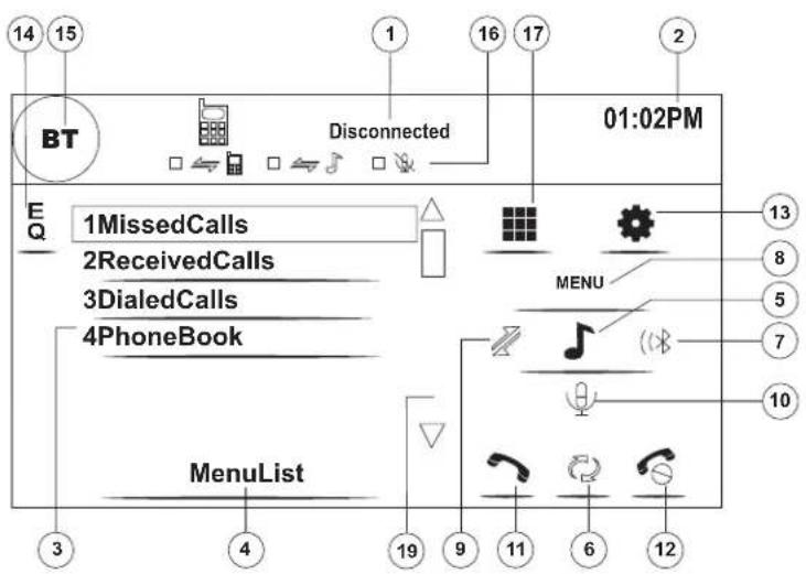 JENSEN VM9214R - Bluetooth User Interface - 1