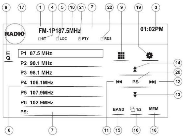 JENSEN VM9214R - Tuner TFT Display - 1