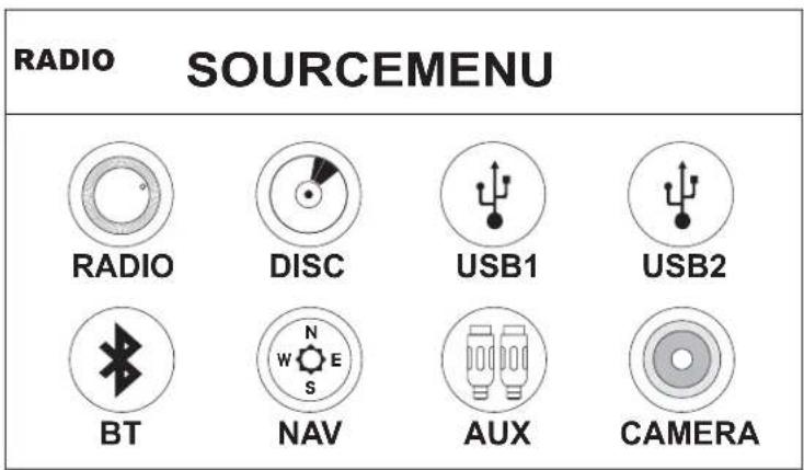 JENSEN VM9214R - Source Menu - 1