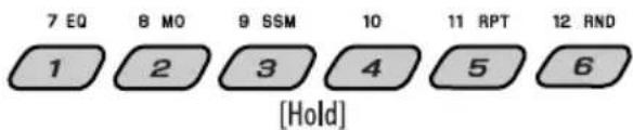 7 EQ 8 MO 9 SSM 10 11 RPT 12 RND 1 2 3 4 5 6 [Hold]