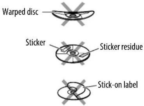 Warped disc Sticker Sticker residue Stick-on label