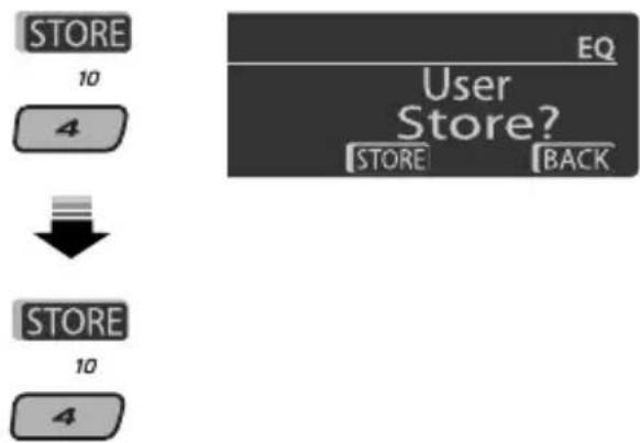 STORE 10 4 EQ User Store? STORE BACK STORE 10 4