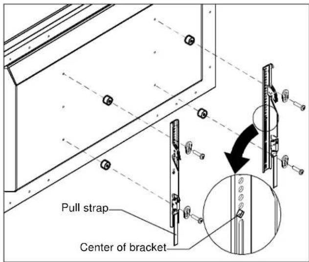 Pull strap Center of bracket
