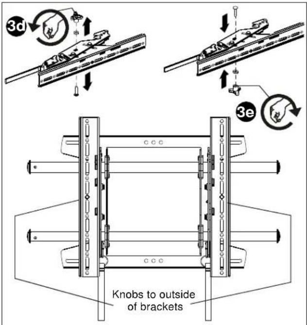 3d 3e Knobs to outside of brackets