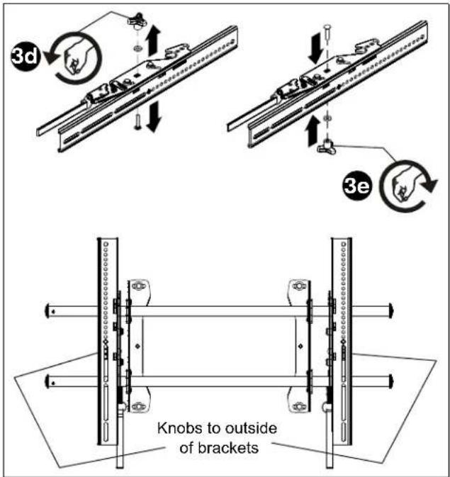 3d 3e Knobs to outside of brackets