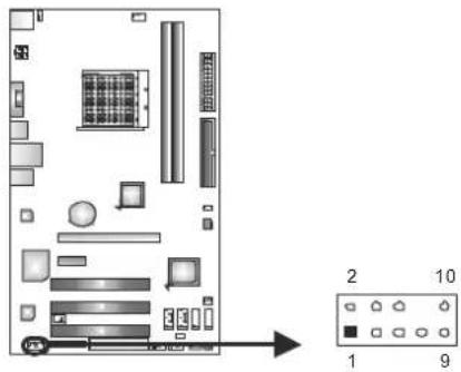 BIOSTAR A770L3 - F\_AUDIO1: Front Panel Audio Header - 1