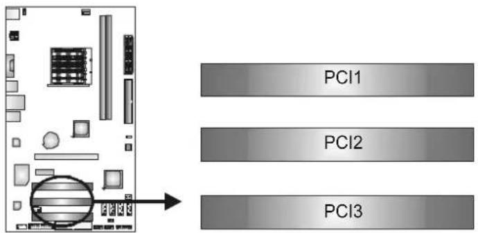 BIOSTAR A770L3 - PCI1\~PCI3: Peripheral Component Interconnect Slots - 1