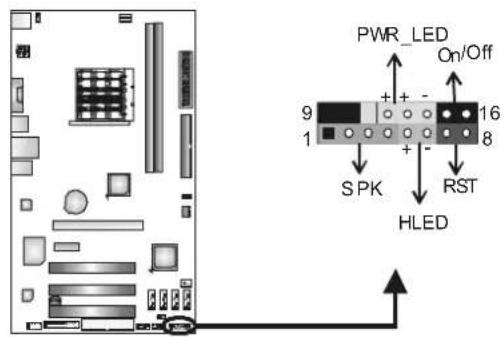 BIOSTAR A770L3 - PANEL1: Front Panel Header - 1
