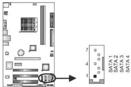 BIOSTAR A770L3 - SATA1\~SATA4: Serial ATA Connectors - 1