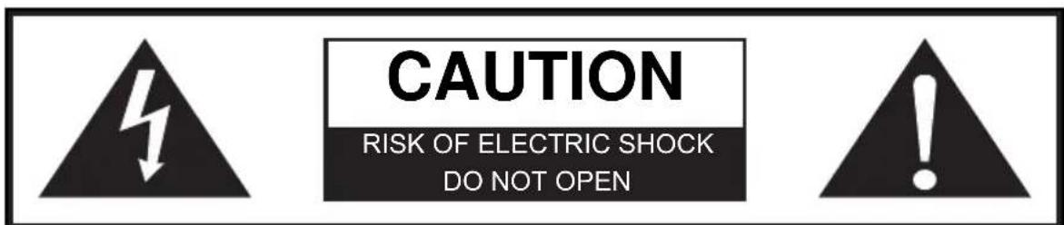 CAUTION RISK OF ELECTRIC SHOCK DO NOT OPEN