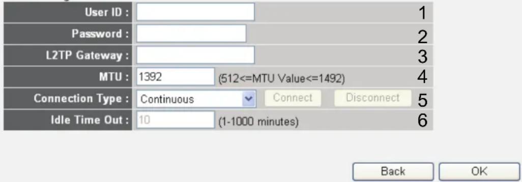 Intellinet Wireless Gigabit Router 524315 - 2-3-4 Setup procedure for 'L2TP': - 1