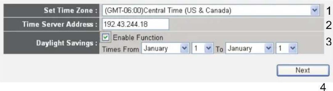 Intellinet Wireless Gigabit Router 524315 - Set Time Zone - 1