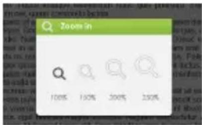 Zoom in 100% 150% 200% 250%