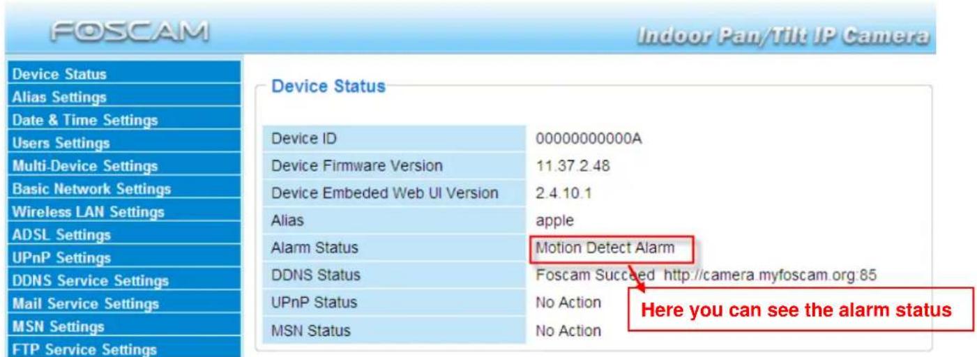 FOSCAM FI8916W-W - Alarm Service Settings - 2