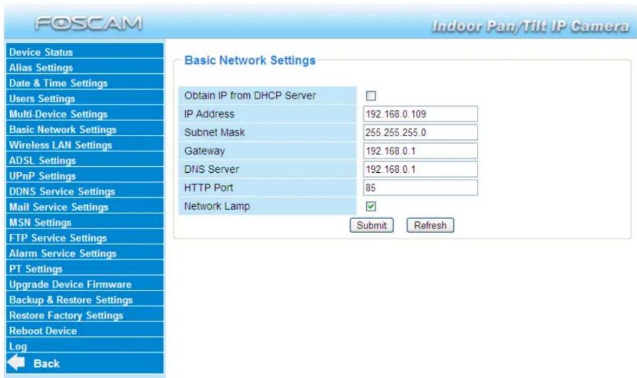 FOSCAM FI8916W-W - Basic Network Settings - 1